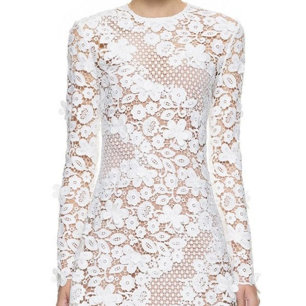 Selp-Portrait 3D Guipure mini dress US 6